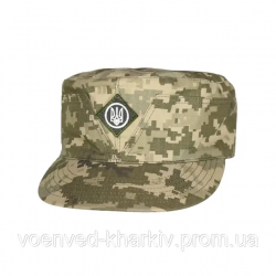 Кашкет польовий Мазепинка з кокардою ЗСУ ММ-14 піксель