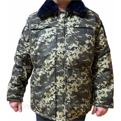 Куртка тактична зимова з подстібкою ЗСУ піксель темний