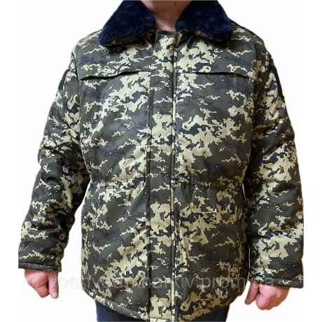 Куртка тактична зимова з подстібкою ЗСУ піксель темний