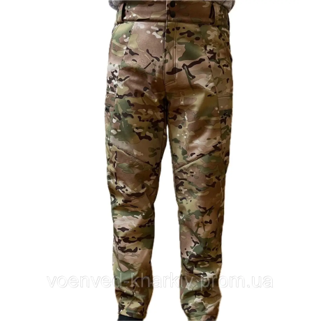 Штани тактичні SoftShell Мультикам на флісі