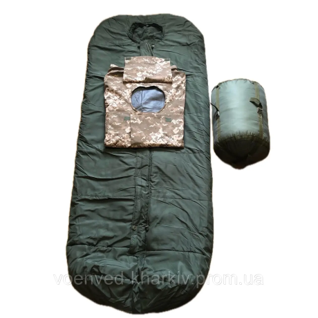 Cпальний мішок зимовий Кіборг з чохлом ММ 14 ЗСУ Gore-tex